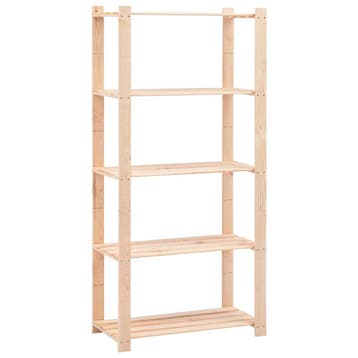 vidaXL Opbergrek 5-laags 80x38x170 cm massief grenenhout 250, Huis en Inrichting, Kasten | Stellingkasten, Verzenden, Nieuw