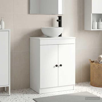 vidaXL Badkamer Vanity met Wastafel Wit 54 x 35 x 83 cm, Verzenden, Nieuw
