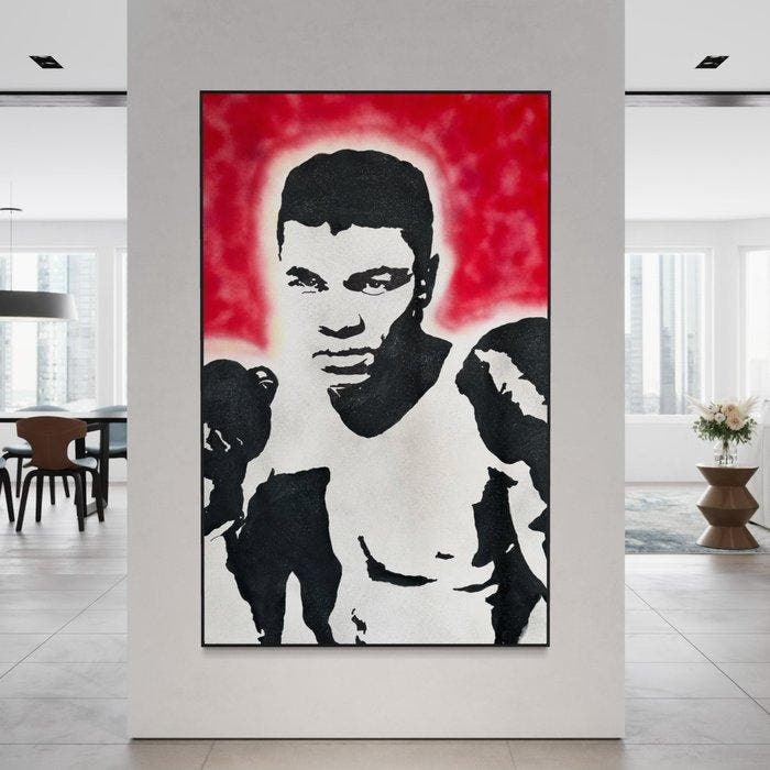 Timo Wedell - Mohamed Ali - XXL - Pop Art Stencil, Antiquités & Art, Art | Peinture | Moderne