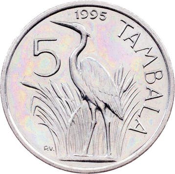 Malawi. 5 Tambala 1995 (Zonder minimumprijs)