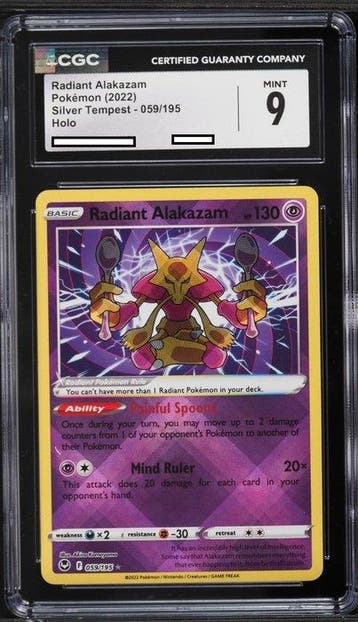 Graded card - Radiant Alakazam #059 *Holo* - Silver Tempest, Nieuw