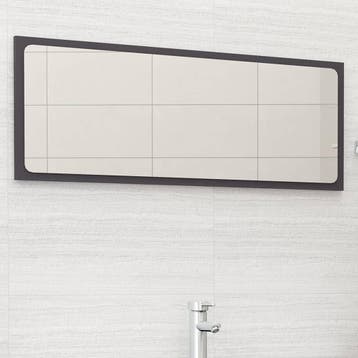 vidaXL Badkamerspiegel 100x1,5x37 cm spaanplaat grijs, Verzenden, Nieuw