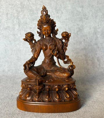 Groene Tara - Buxushout - China (Zonder minimumprijs), Antiek en Kunst