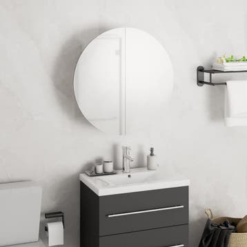 Badkamerkast - spiegelkast - ronde spiegel 40 cm met LED -, Verzenden, Nieuw