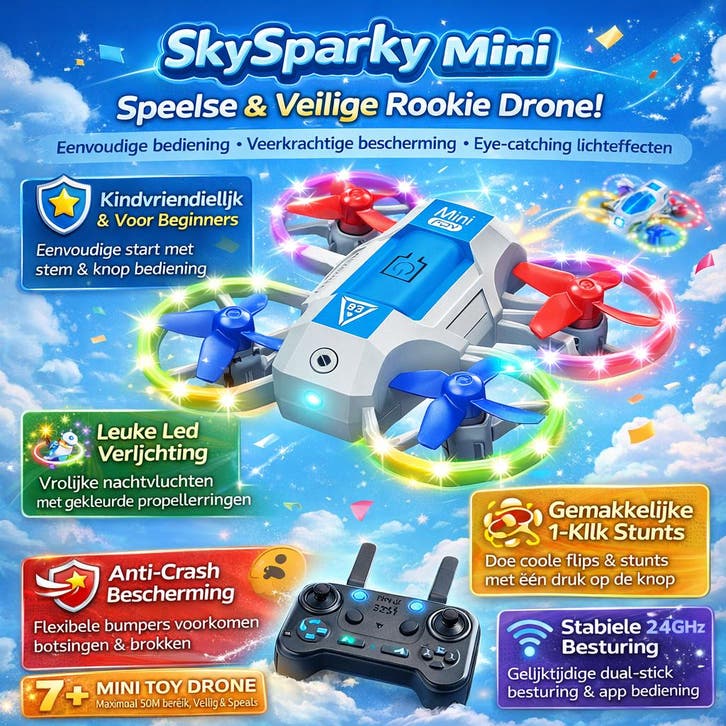 LUXWALLET SkySparky – Mini Beginners Drone – 2.4GHz Drone –, TV, Hi-fi & Vidéo, Drones, Envoi