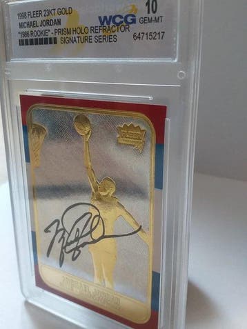 1998 Fleer 23KT Gold, NBA Michael Jordan 1986 Rookie - Prism, Nieuw