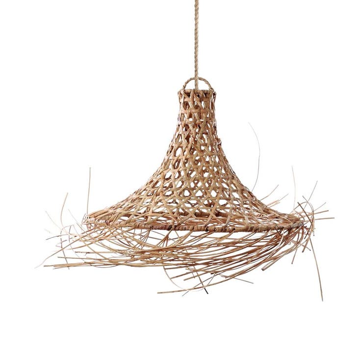 Bazar Bizar Hanglamp Mykonos - Naturel - M - Nieuw in, Huis en Inrichting, Lampen | Hanglampen, Nieuw, Overige materialen, Minder dan 50 cm