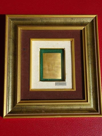 Salvador Dali (1904-1989) - Relief, Lucha, 24k gold finished, Antiquités & Art