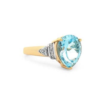 Zonder minimumprijs - Ring Zilver - 5.04ct. tw. Topaas -