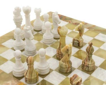 Bordspel - Handmade Himalayan Marble Chess Set – Antique