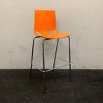 barkruk zithoogte 77 cm, oranje - chroom