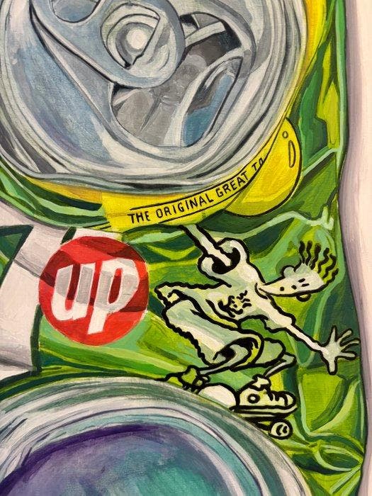 Antonio Valenzuela - 7UP Fido Dido (Destructive beauty), Antiquités & Art, Art | Peinture | Moderne