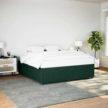 vidaXL Bedframe zonder matras 180x200 cm fluweel donkergroen, Verzenden, Nieuw