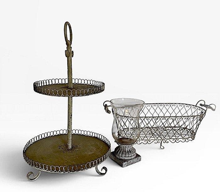 Ensemble de meubles de jardin (3) - Fer, Fer forgé, Verre -, Antiquités & Art, Curiosités & Brocante