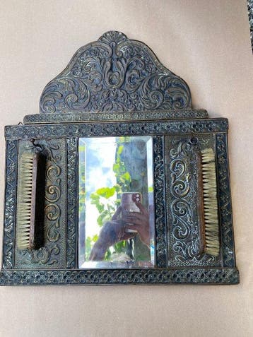 Miroir mural - Cuivre, Bois