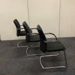 complete set van 3 stuks vergaderstoelen,  Klöber 742,, Huis en Inrichting, Gebruikt, Zwart, Drie