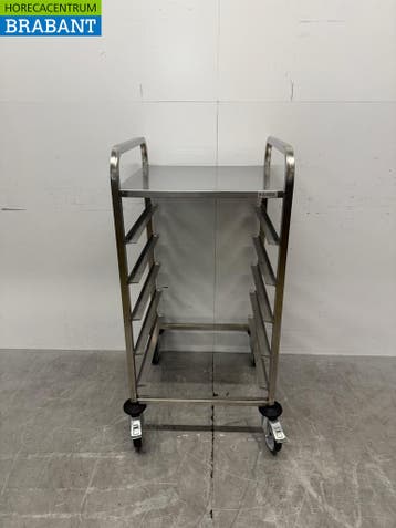 Chariot à étagères HCB en acier inoxydable pour 5 paniers à, Verzenden