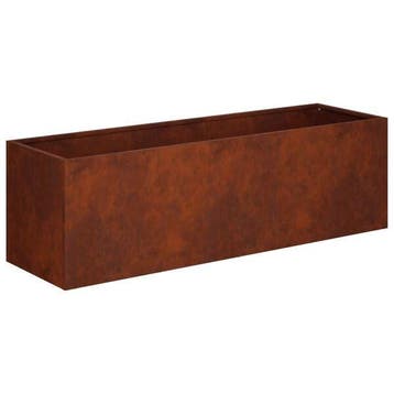 Roestkleurige plantenbak 80x30x30cm: creeer je eigen vint..., Tuin en Terras, Zo goed als nieuw, Metaal, 60 tot 100 cm, Rechthoekig