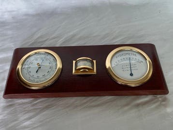 Maritieme objecten - Vintage barometer, thermometer en