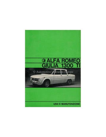1971 ALFA ROMEO GIULIA 1300 TI INSTRUCTIEBOEKJE ITALIAANS, Ophalen of Verzenden
