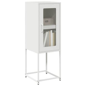 vidaXL Dressoir 36x39x107 cm koudgewalst staal wit, Huis en Inrichting, Verzenden, Nieuw