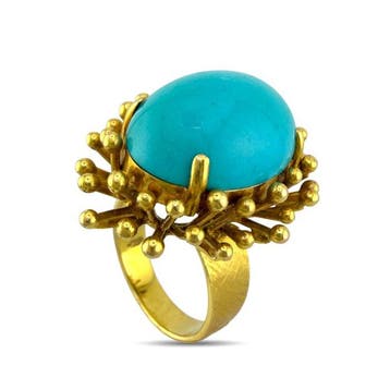 Bague - 14 carats Bague exclusive en or jaune 14 carats avec, Nieuw