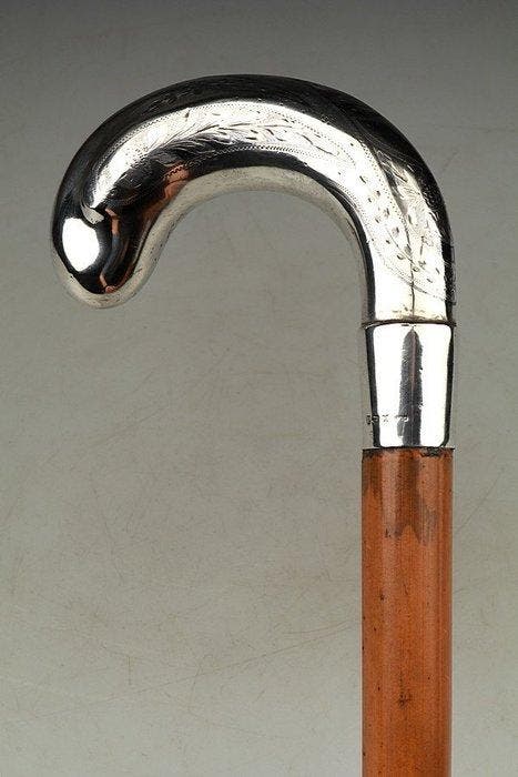 Wandelstok - .800 zilver, Antiek en Kunst, Kunst | Designobjecten