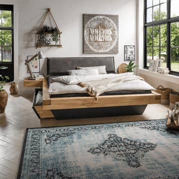 Van Schaik Elaris Massief Eiken Balkenbed met Bedlades - 200, Huis en Inrichting, Slaapkamer | Bedden, Nieuw