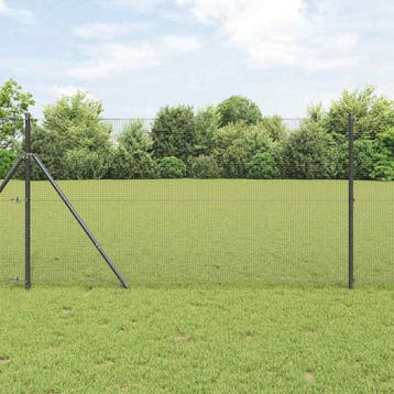 vidaXL gelast draadhek met grondbevestiging 100 x 1 m, Verzenden, Nieuw