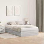 vidaXL Opbergbedframe Grijs Sonoma 120 x 200 cm Bewerkt hout, Verzenden