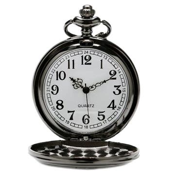 Fako - Zakhorloge - XXL - Geo - Ø 47mm - Zwart, Handtassen en Accessoires, Horloges | Heren, Verzenden, Nieuw