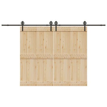 vidaXL Doos met onderdelen voor schuifdeur 366 cm staal, Verzenden, Nieuw