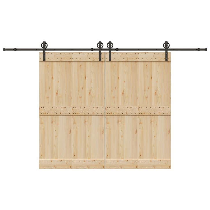 vidaXL Doos met onderdelen voor schuifdeur 366 cm staal, Doe-het-zelf en Bouw, Hang- en Sluitwerk, Nieuw, Verzenden