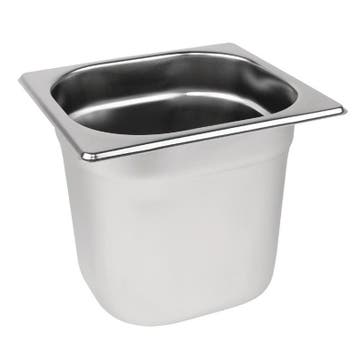 GN-Bak | RVS | 1/6 GN | Hoogte 150mm | 176x162x150(h)mm, Verzenden, Nieuw in verpakking