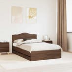 vidaXL Bedframe met lade Bruin Eiken 120 x 190 cm, Verzenden