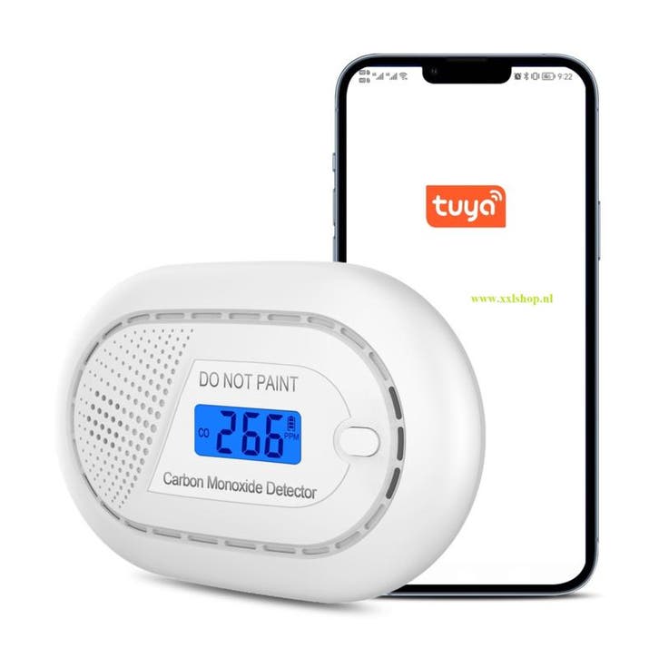 Koolmonoxide melder gas co co2 detector accu + WIFI TUYA APP, Bricolage & Construction, Systèmes d'alarme, Envoi