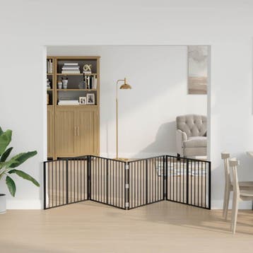 vidaXL Hondendeur 4 st Zwart 100 x 60 cm Gegalvaniseerd, Verzenden, Nieuw