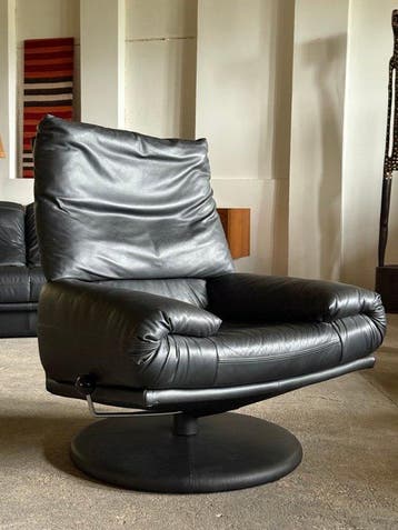 Rolf Benz - Fauteuil - Cuir - chaise pivotante