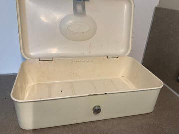 Broodmand - broodtrommel - Staal - Vintage broodtrommel, Antiek en Kunst