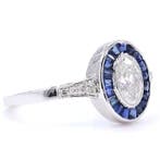 Verlovingsring - 14 karaat Witgoud - 0.94ct. tw. Diamant