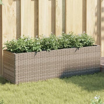 vidaXL Plantenbakken met 3 potten 2 st 105x30x32 cm poly, Verzenden, Nieuw