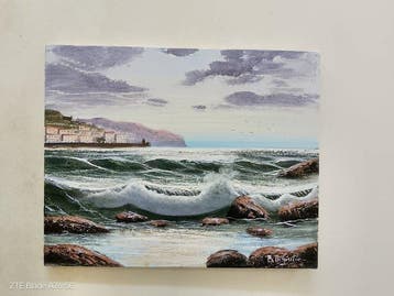 Bruno Di Giulio (1943) - Mareggiata a Pozzuoli
