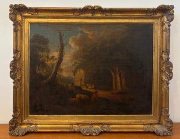 Italiaanse school (XVIII) - Paesaggio con rovine