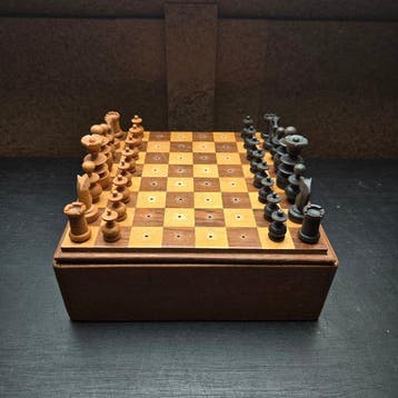 Jeu déchecs - Regency voor op een boot - Bois