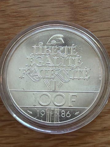Frankrijk. 10 Francs 1986, Liberté 15g (900) Silber (Zonder