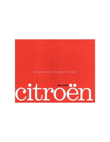 1963 CITROEN DS 19 BREAKS BROCHURE NEDERLANDS, Ophalen of Verzenden