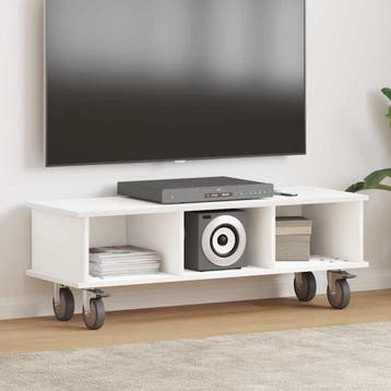 vidaXL TV Stand 100 x 35 x 35 cm Wit Bewerkt hout, Verzenden, Nieuw