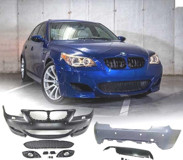 KIT BOUCLIER BMW E60 03-07 LOOK M5 PDC SRA, Auto-onderdelen, Carrosserie, Verzenden