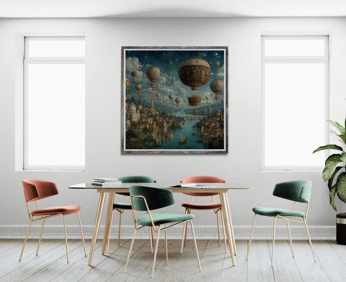 I_KONIQ - Intricate floating balloon surreal scene, Maison & Meubles, Maison & Meubles | Autre