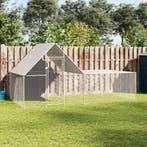 vidaXL Kippenren 4x2x2 m gegalvaniseerd staal, Dieren en Toebehoren, Verzenden, Nieuw